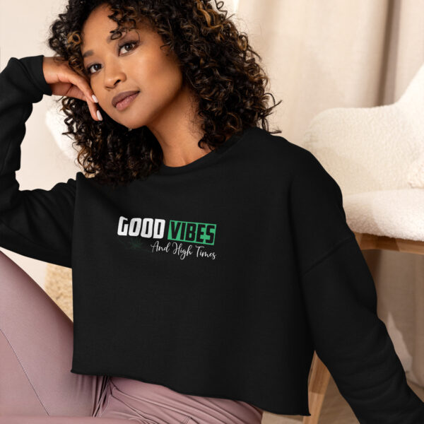 Crop-Pullover - Good Vibes – Bild 4